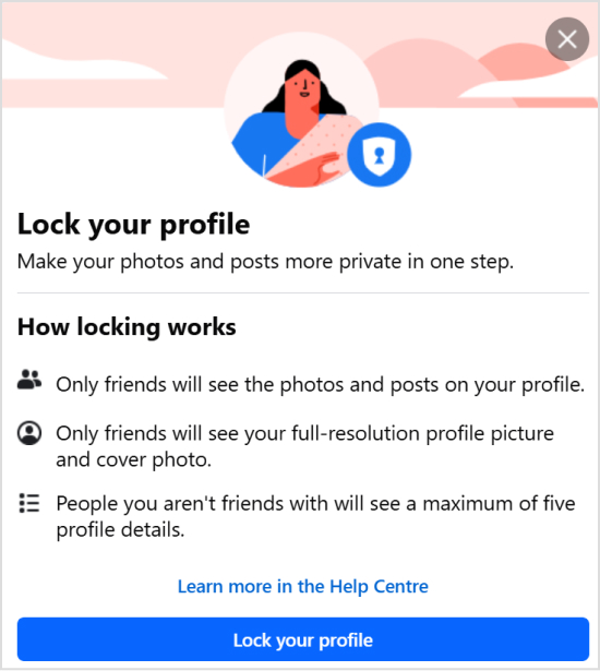 lock your fb profile