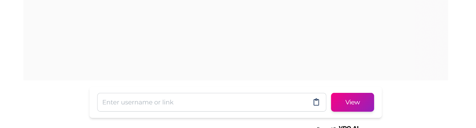 Screenshot showing how to use MollyGram: first step is to tap and enter the Instagram username.