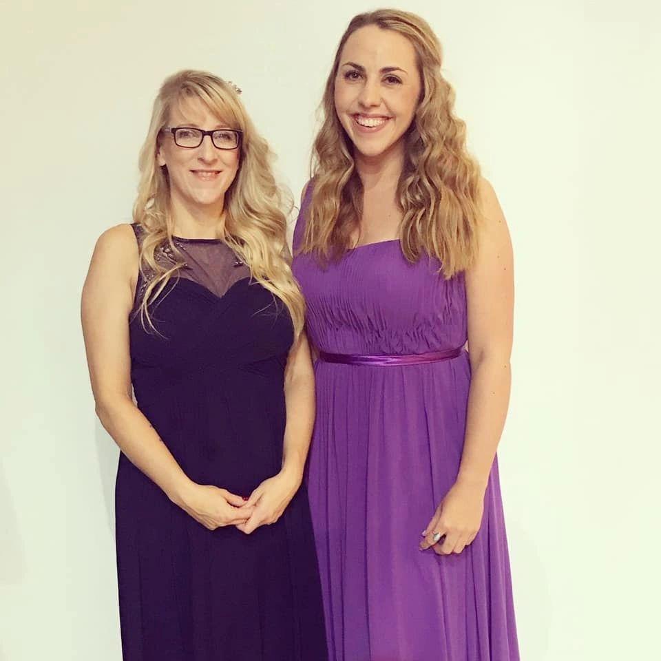 Claire Harris owner of Pets2Places with Rachel Rodgers owner of Nose to Trail at the Animal Star Awards ceremony