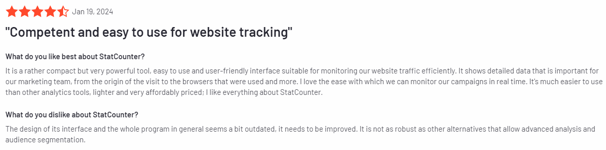 StatCounter review