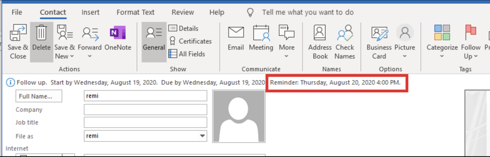 contact-reminder-in-outlook