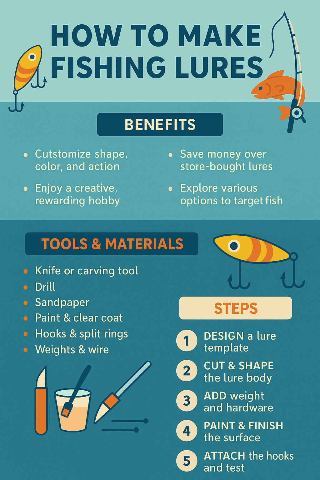 How to Make Fishing Lures: The Ultimate DIY Guide for Beginners (Infographics)