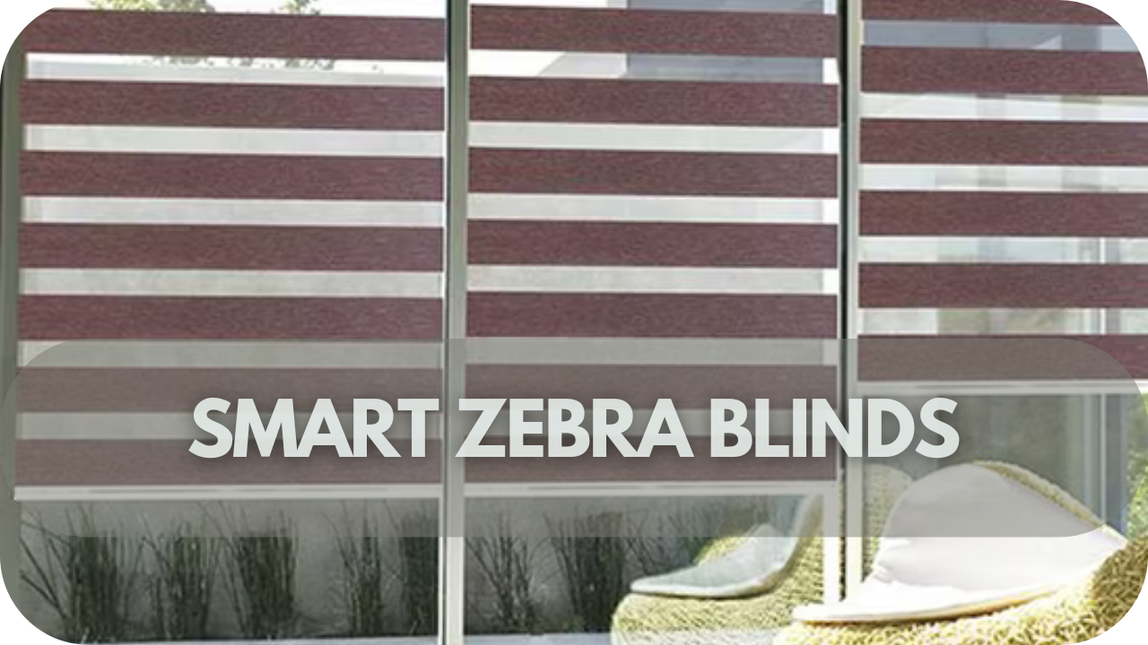 Smart zebra blinds combine style and functionality, offering adjustable light control through voice commands for added convenience.