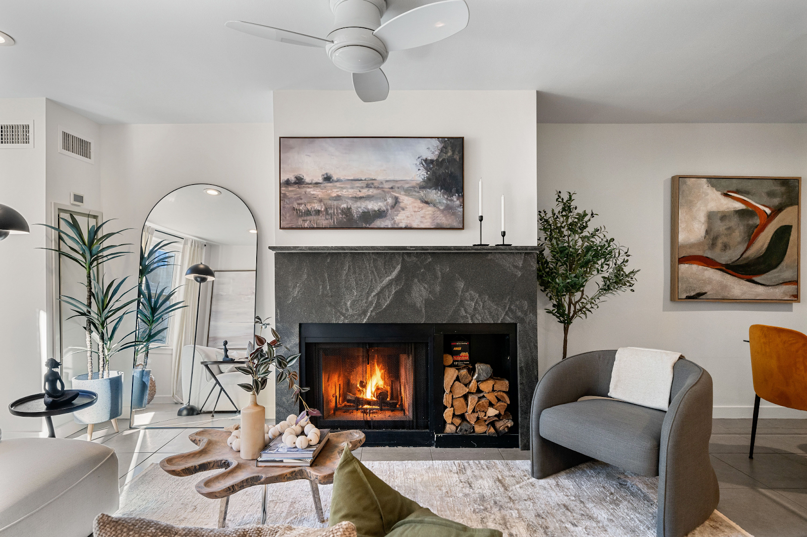 Fireplace Staging