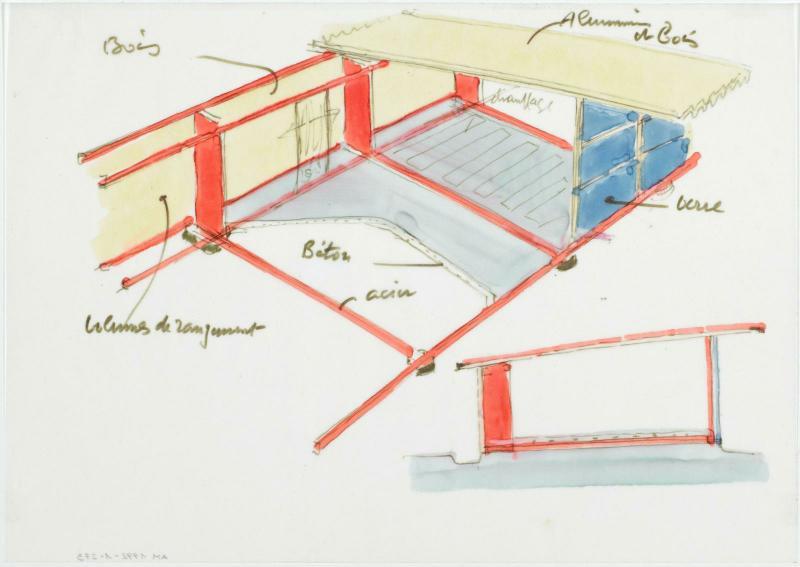 Maison de Jean Prouvé, Nancy, principe constructif - Centre Pompidou