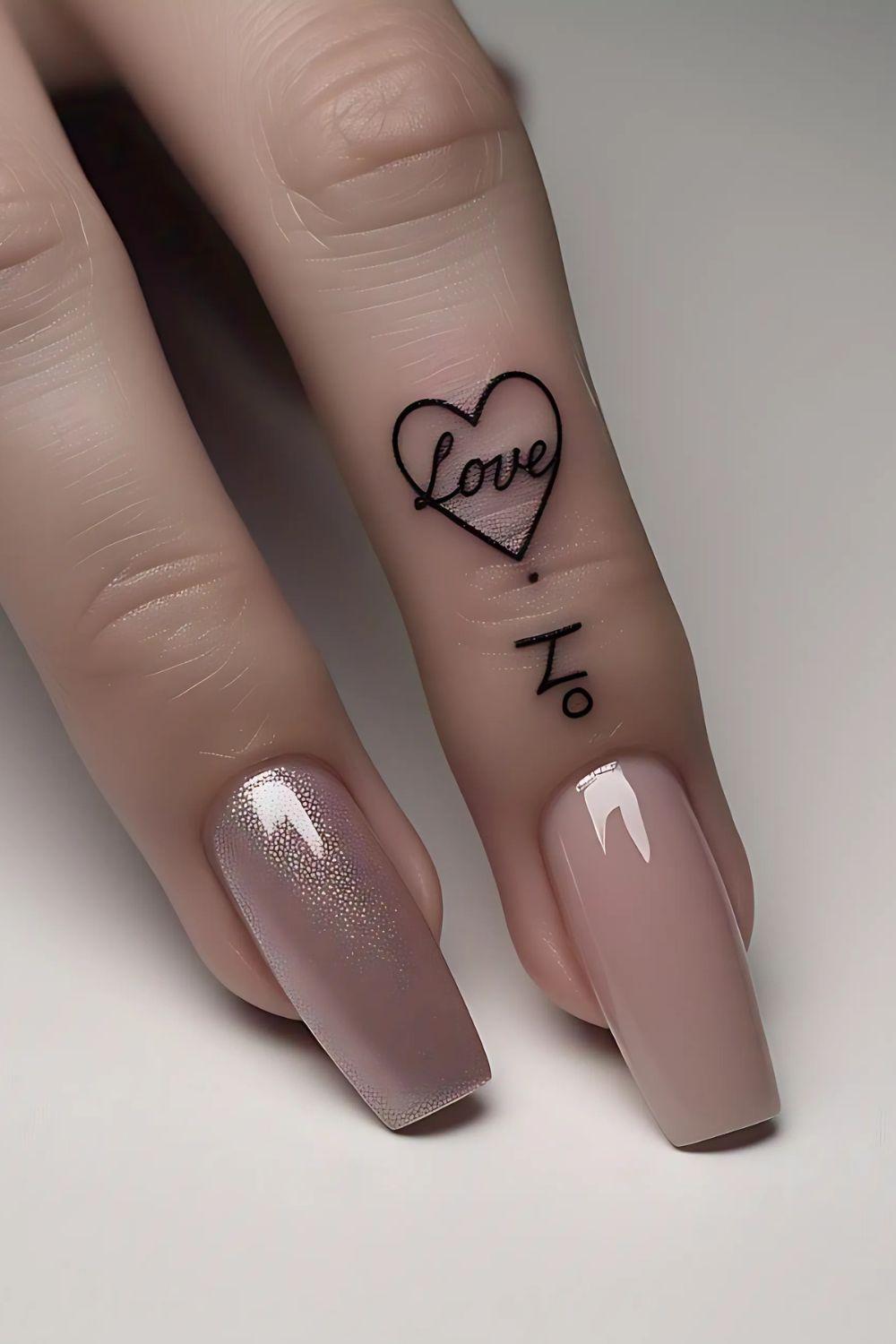 Love Finger Tattoo