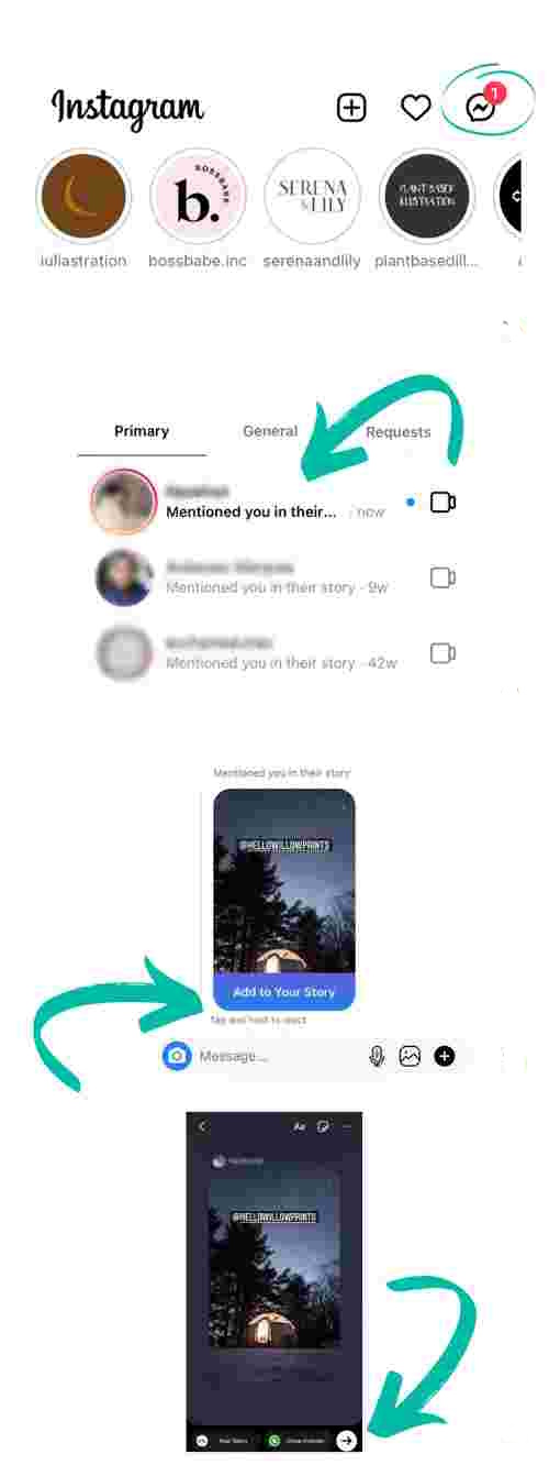 how to share someone's instagram story