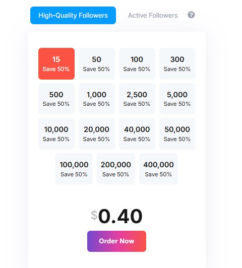 Pricing of InsFollowPro