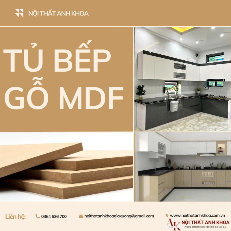 Tủ bếp gỗ công nghiệp MDF