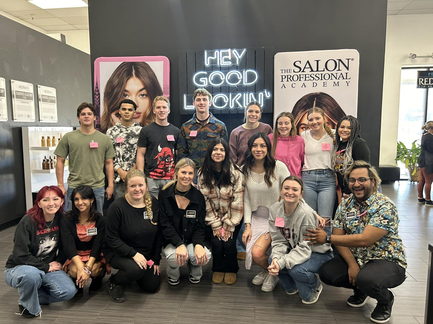 Group of Students at salon 