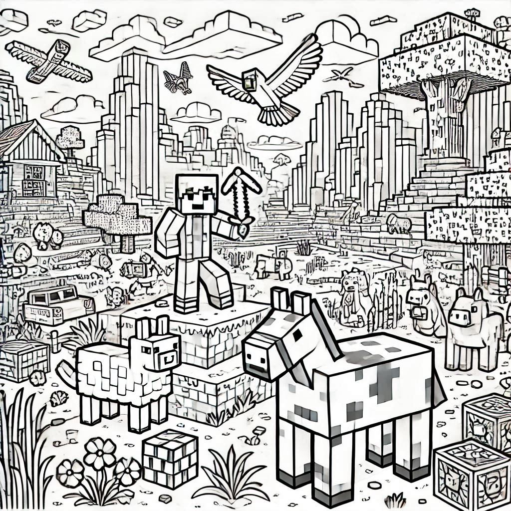 Desenhos de Minecraft para Colorir