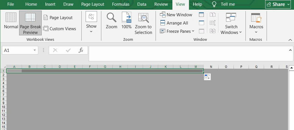 Cách In Excel Vừa Trang Giấy A4 Bằng Page Break Preview