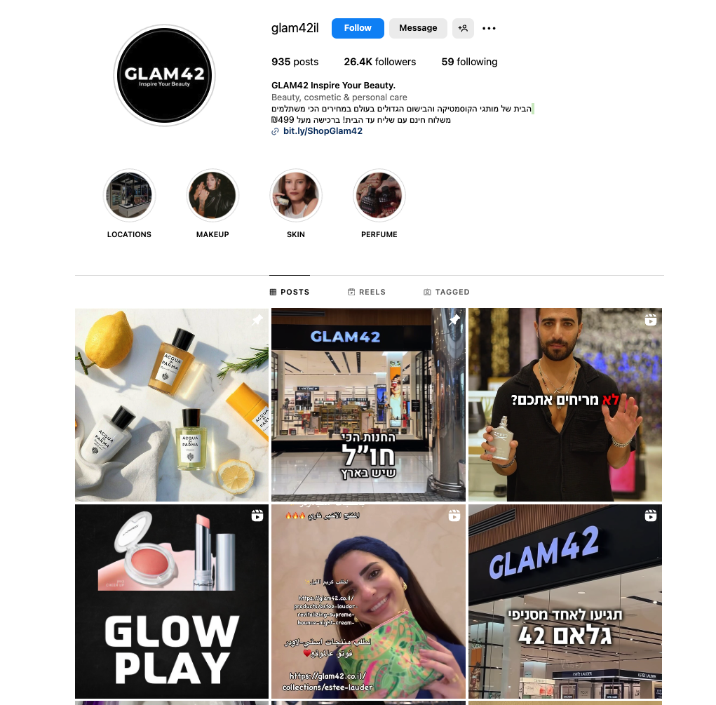 Glam42’s official Instagram account