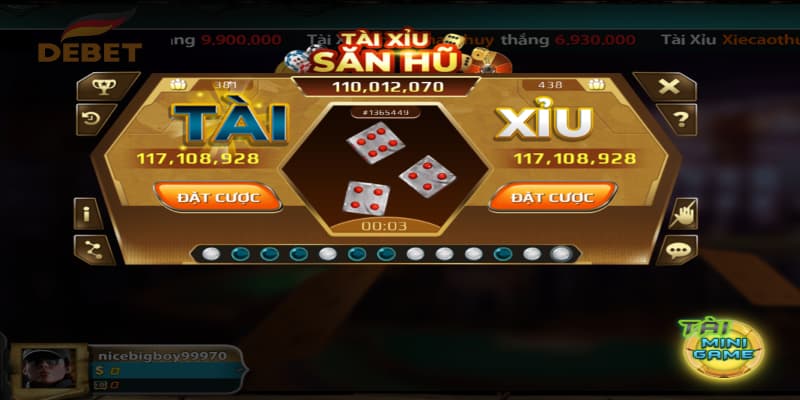 Kinh nghiệm chơi game Tài xỉu tại cổng cược Debet chắc thắng