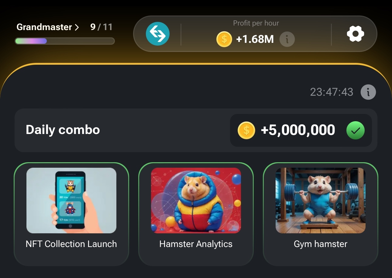 Thẻ Combo Hàng Ngày của Hamster Kombat cho ngày 16-17 tháng 9 năm 2024 image 0