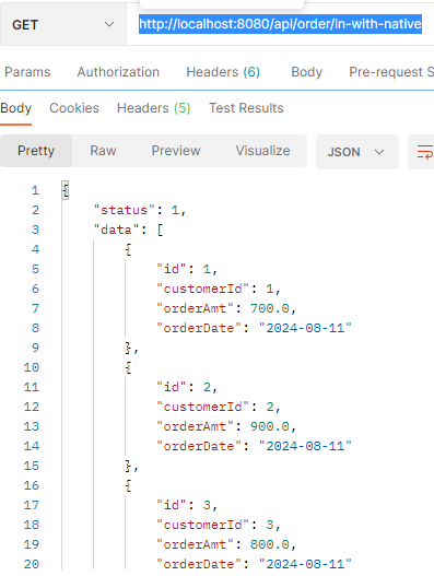 JPA repository IN clause example in a Spring Data JPA project
