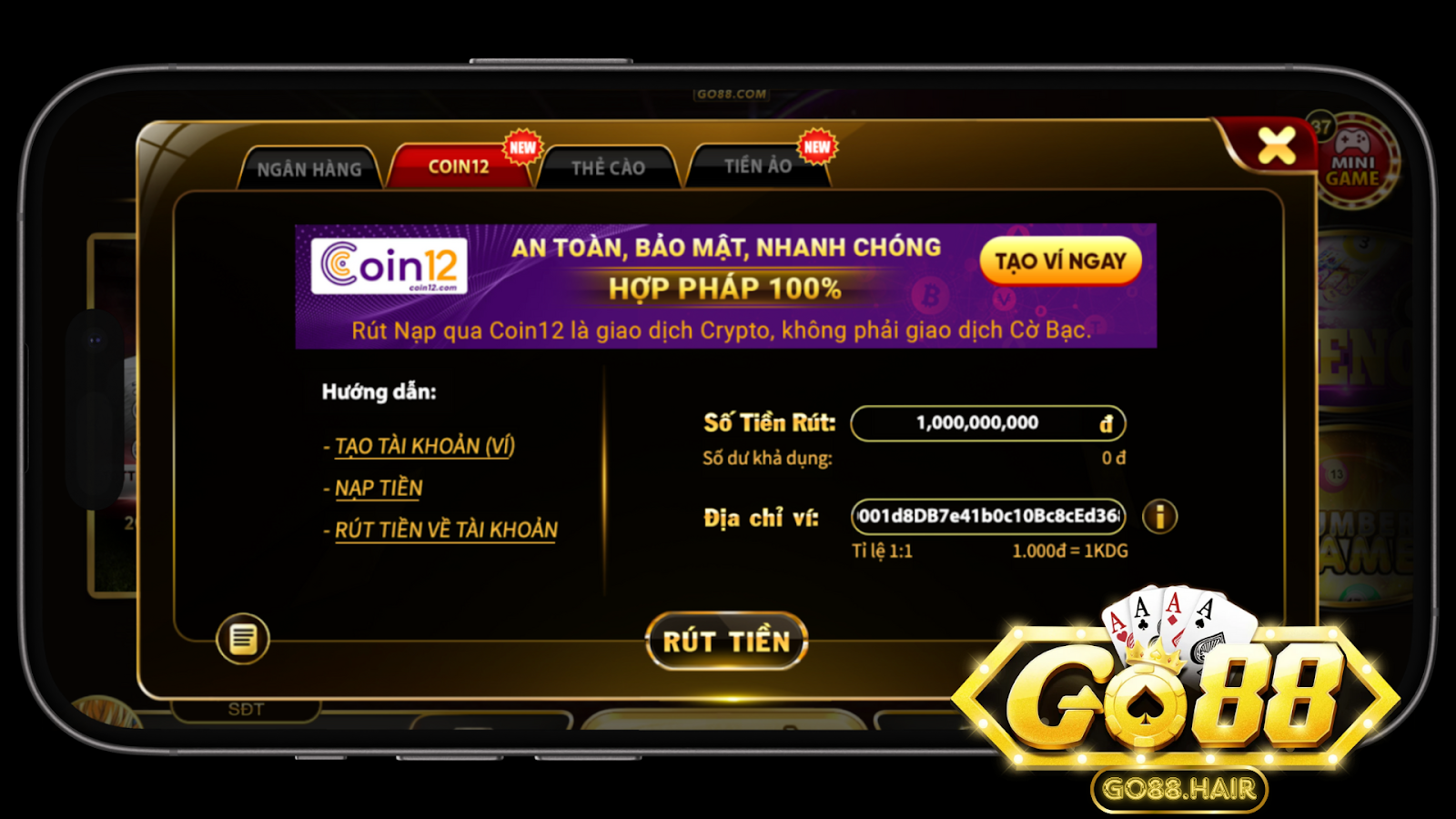 rút tiền go88