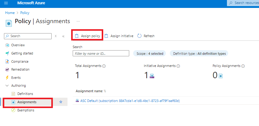 Assign Policy