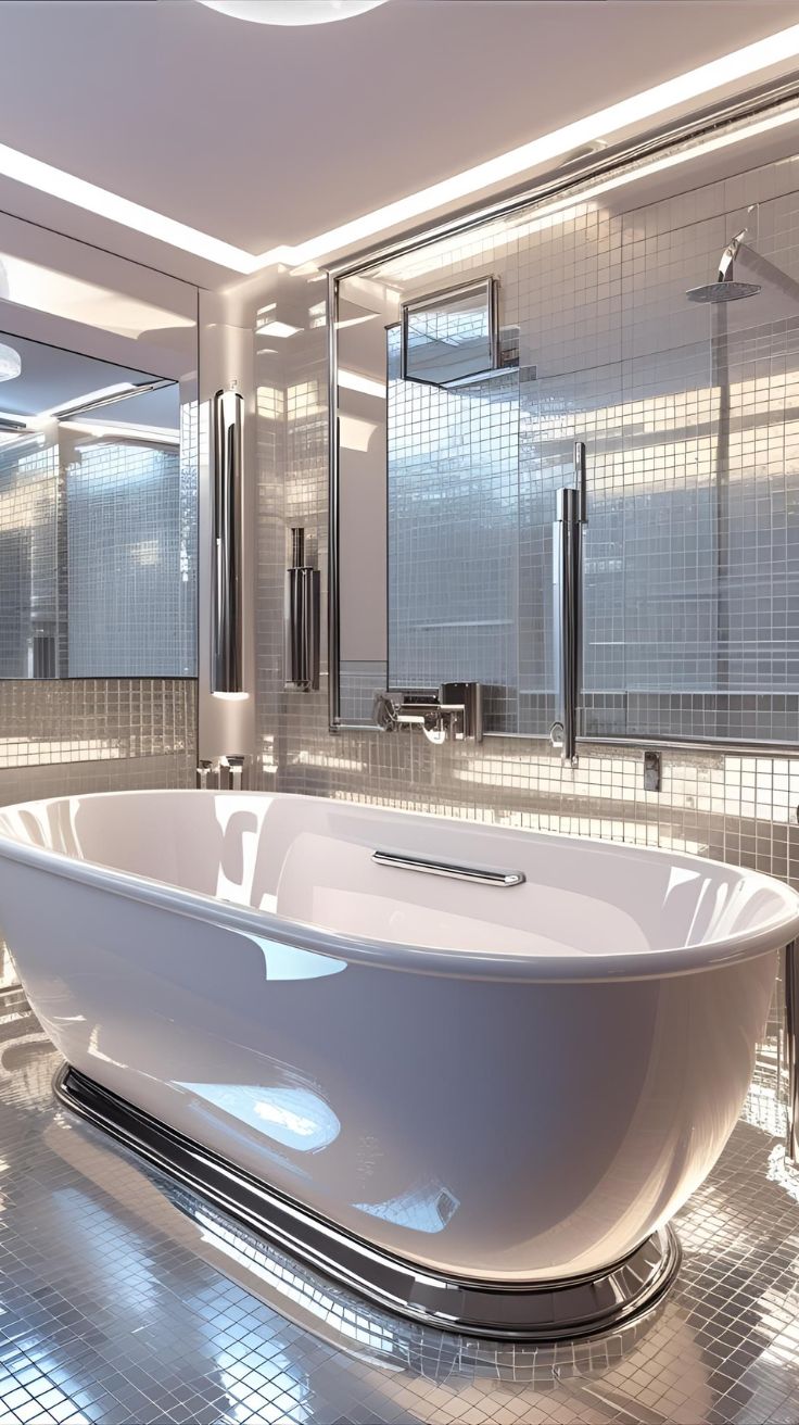 Glossy White with Chrome Accents