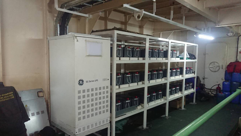 Ship batteries on board