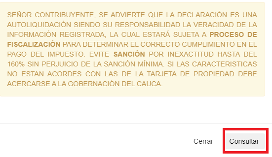 Plataforma de pago y liquidación de impuestos vehiculares en el Cauca 2025.