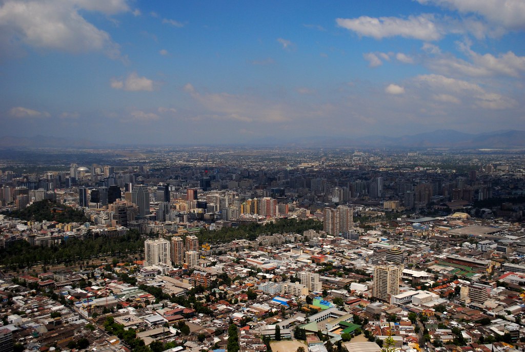 View of Santiago, Chile from above.