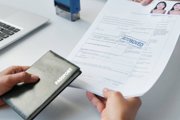 Approved visa with sponsorship details