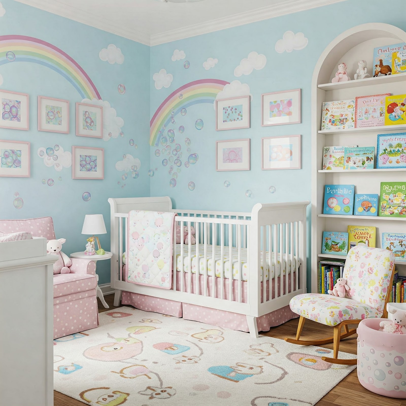 A unique nursery design that exudes serenity and calm.