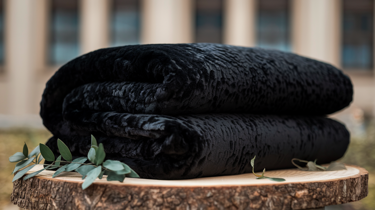 Solaron 220 x 240 Cms Mink Black Blanket