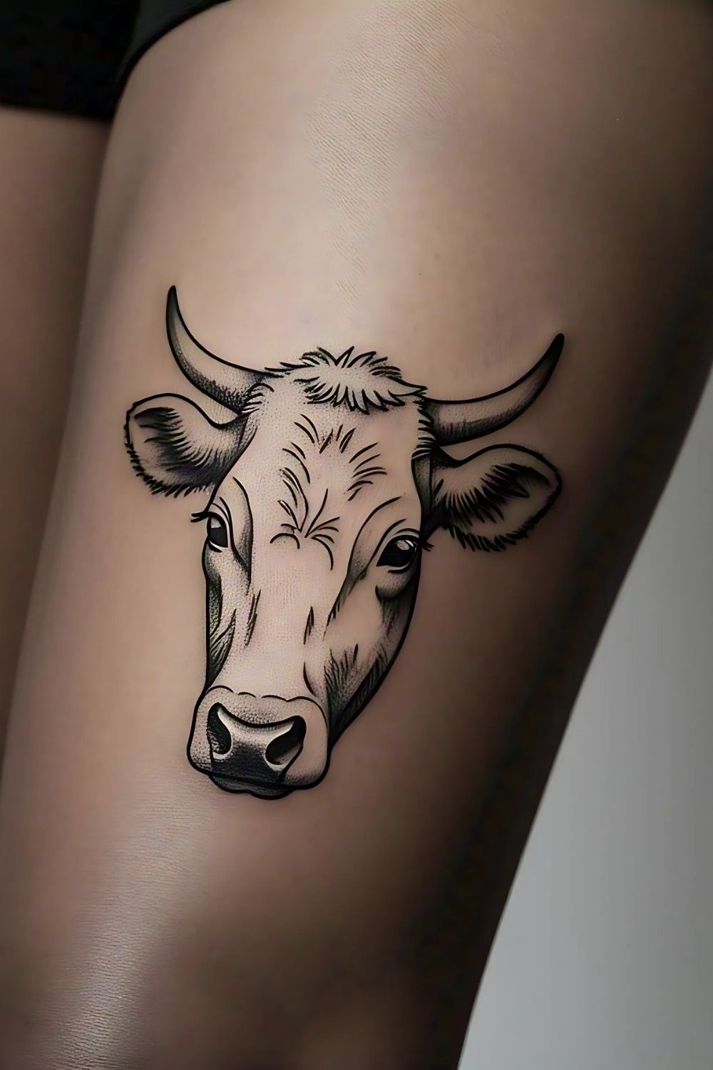 Minimalist Cow Head