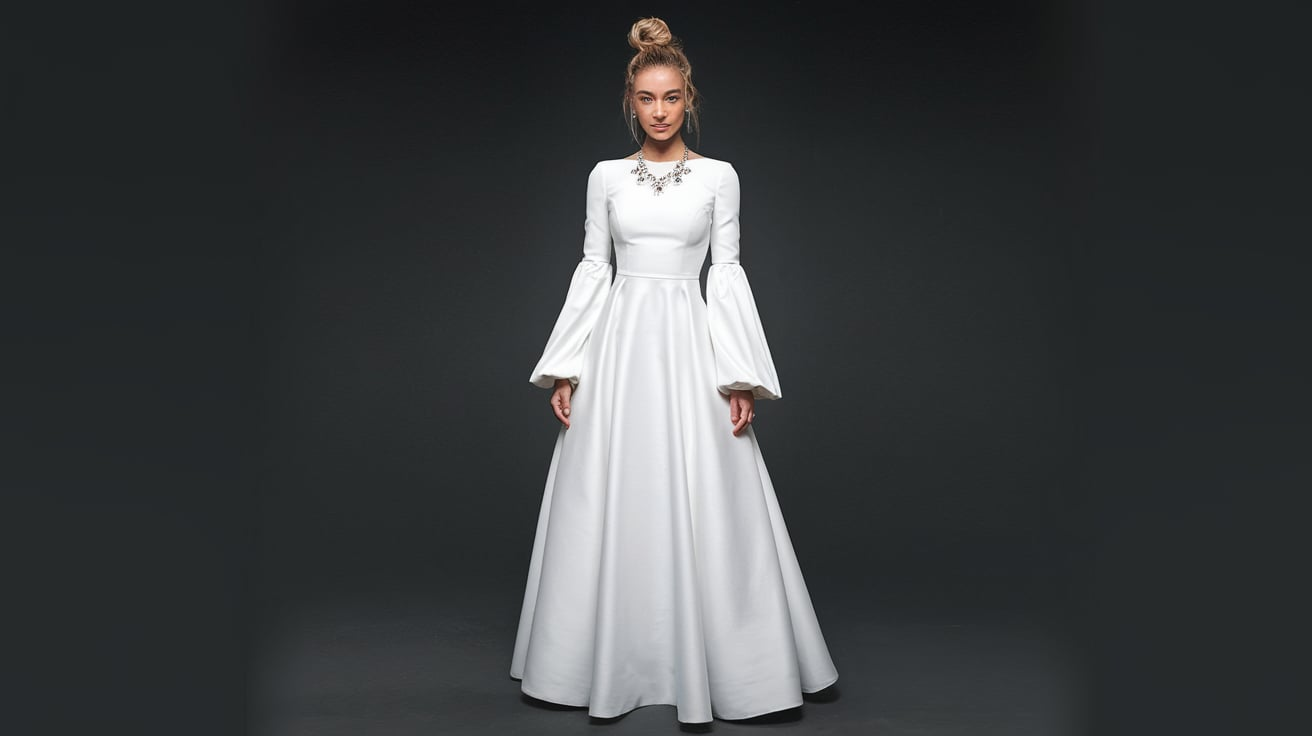 Maxi Long Sleeve Women's Halloween White Gown Under $10