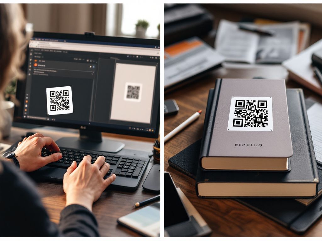 Creating QR code online and its implementation on book