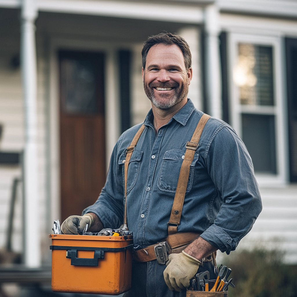 A man with a toolbox | Source: Midjourney