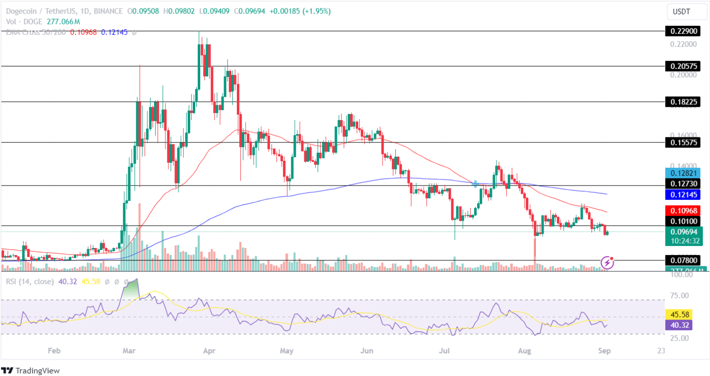 Dogecoin Price Analysis 2nd September 2024