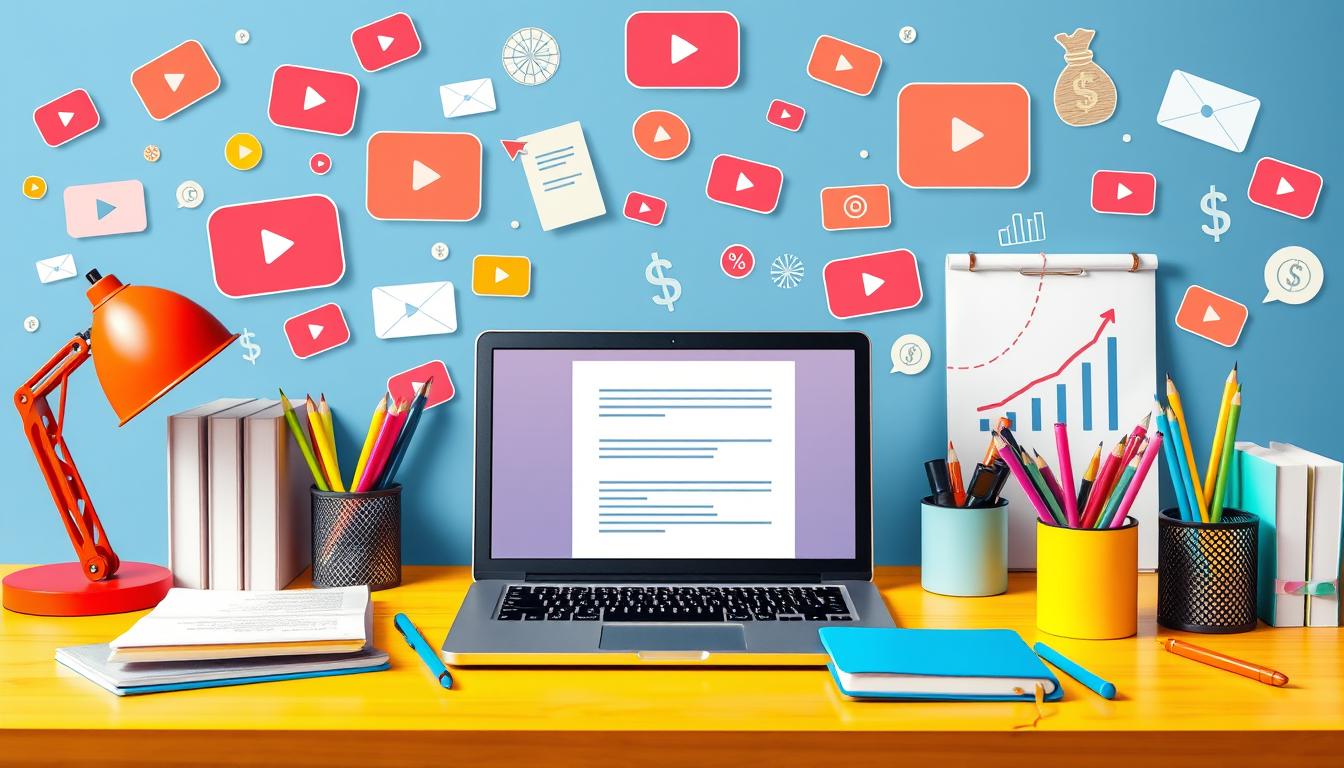 YouTube writing strategies for profit, how to make money on YouTube with writing.