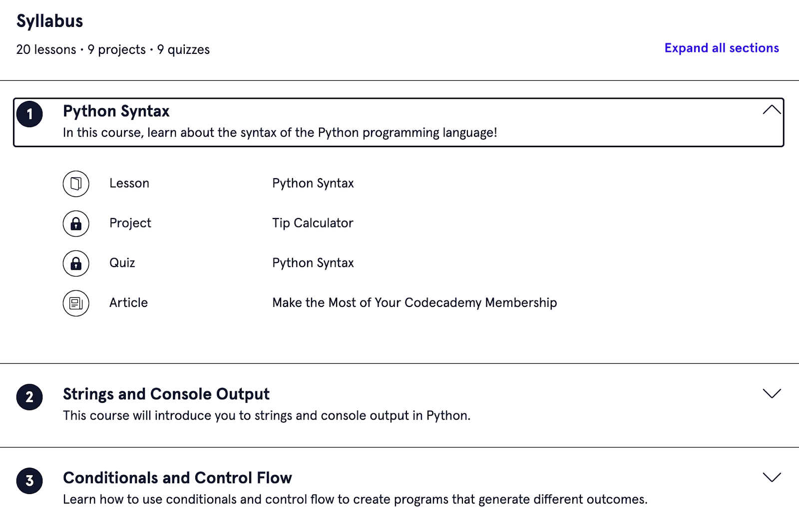 Codeacademy’s ‘Python 2’ course