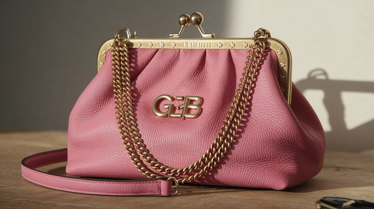 Pink Leather Gianni Bernini Purse