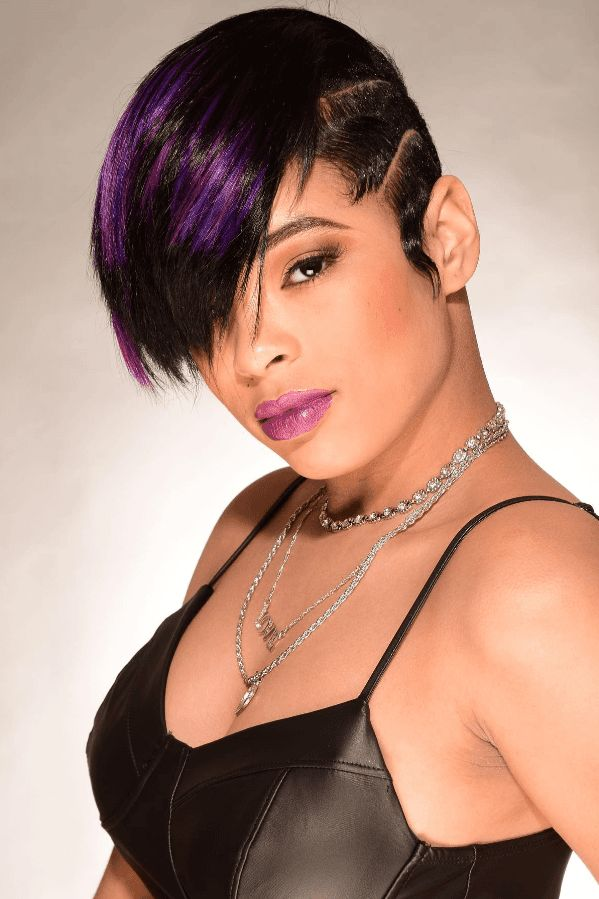 Edgy Short Hair with Side-Swept Bangs & Shaved Sides