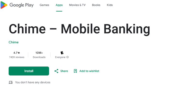 Download Chime From the Play Store