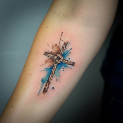 Rope Cross Tattoo