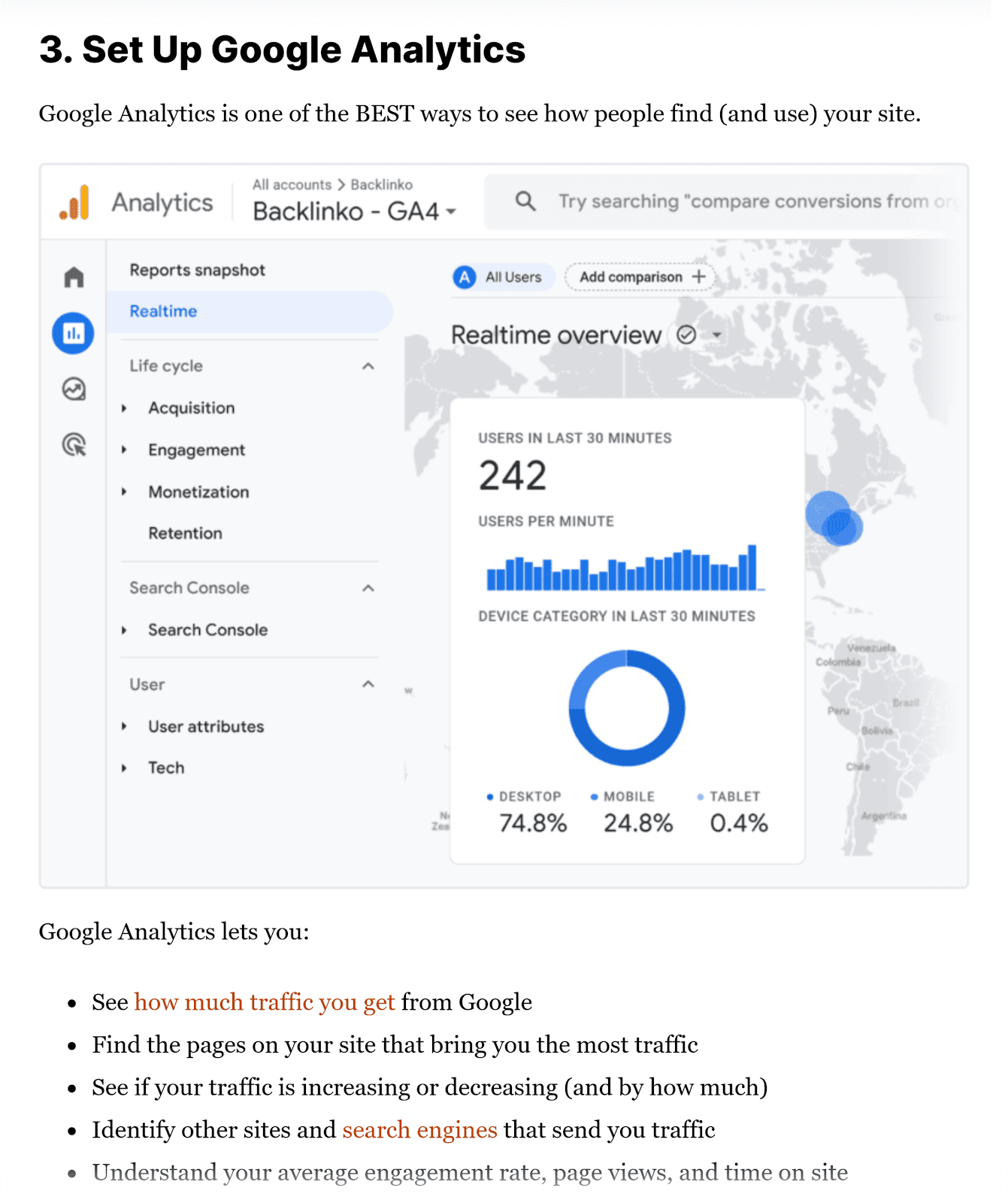 Backlinko – SEO Checklist – Google Analytics
