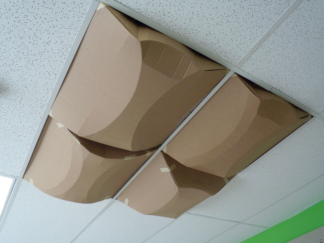 Cardboard Prototypes in the ceiling