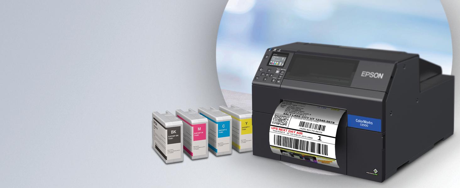 C6500 label printer with ink cartridges