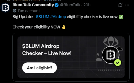 Blum airdrop checker