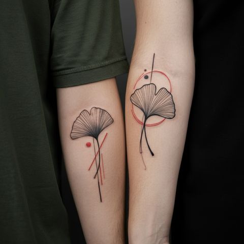 Matching Ginkgo Tattoos Tattoo