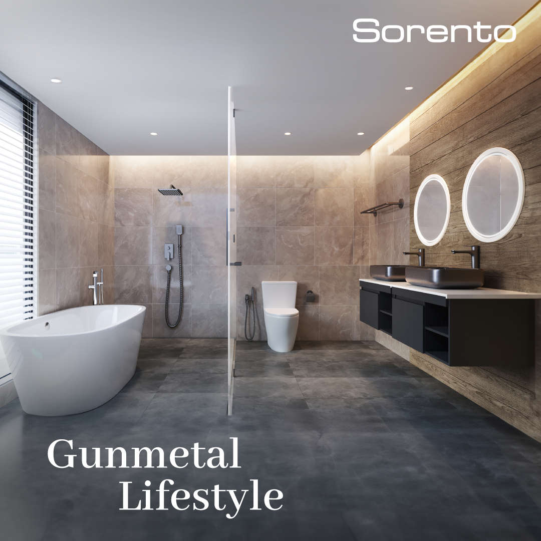 sorento gunmetal bathroom