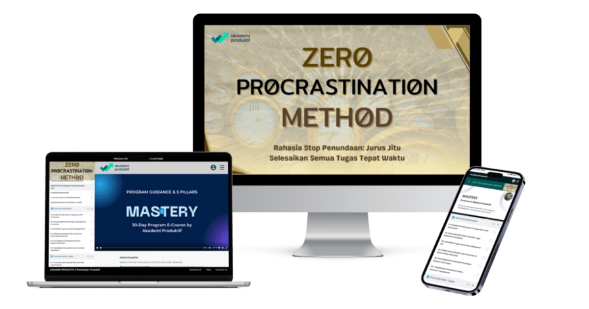 7 Cara Meningkatkan Potensi Sanguinis, Mastery 30-Day Program “Zero Procrastination Method” 