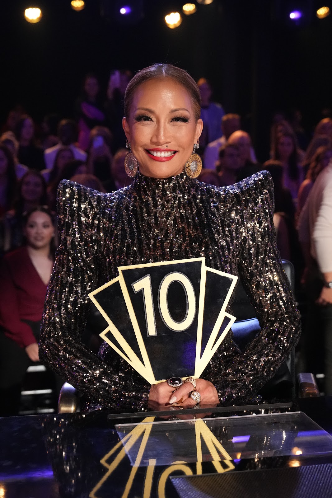 Carrie Ann Inaba on "Dancing with the Stars" on November 28, 2023 | Source: Getty Images