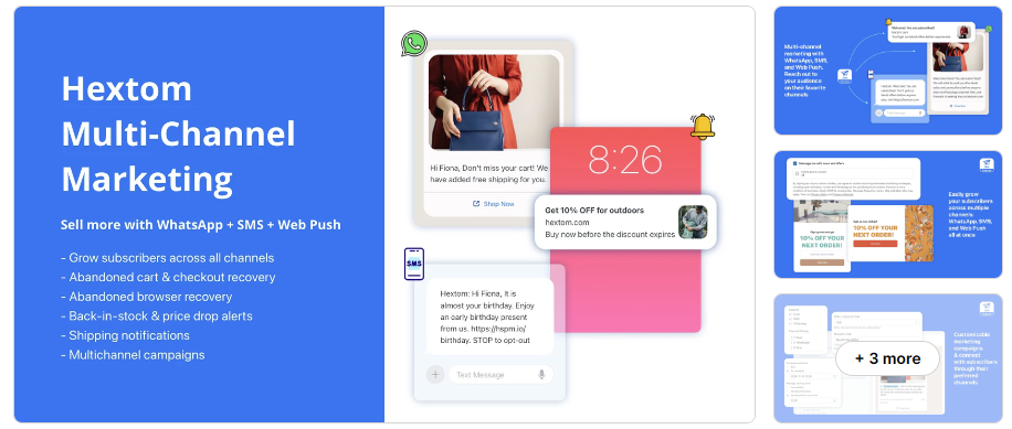 Hextom: WhatsApp, SMS & Push