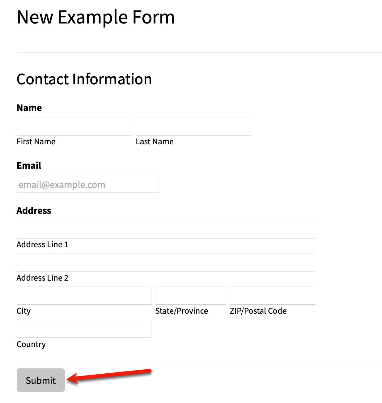form type in LGL Forms